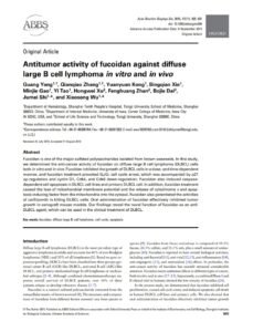 Anti tumor activity of fucoidan in acute promyelocytic leukemia and its synergy with arsenic trioxide and ATRA in vitro and in vivo