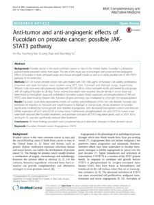 Anti-tumor and anti-angiogenic effects of Fucoidan on prostate cancer: possible JAK-STAT3 pathway