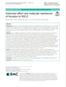 Antitumor effect and molecular mechanism of fucoidan in NSCLC
