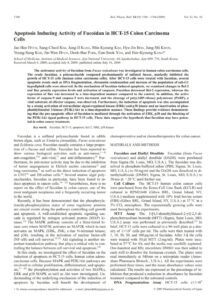 Apoptosis inducing activity of Fucoidan in HCT-15 Colon Carcinoma Cells