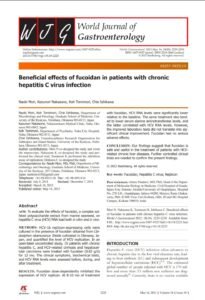 Beneficial effects of fucoidan in patients with chronic hepatitis C virus infection