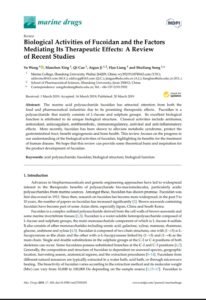 Biological Activities of Fucoidan and the Factors Mediating Its Therapeutic Effects: A Review of Recent Studies