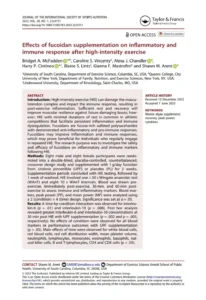 Effects of fucoidan supplementation on inflammatory and immune response after high-intensity exercise